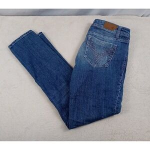 Vintage Vigoss‎ Fashion Denim Jeans Women's Size 7 Skinny distressed Blue Jeans